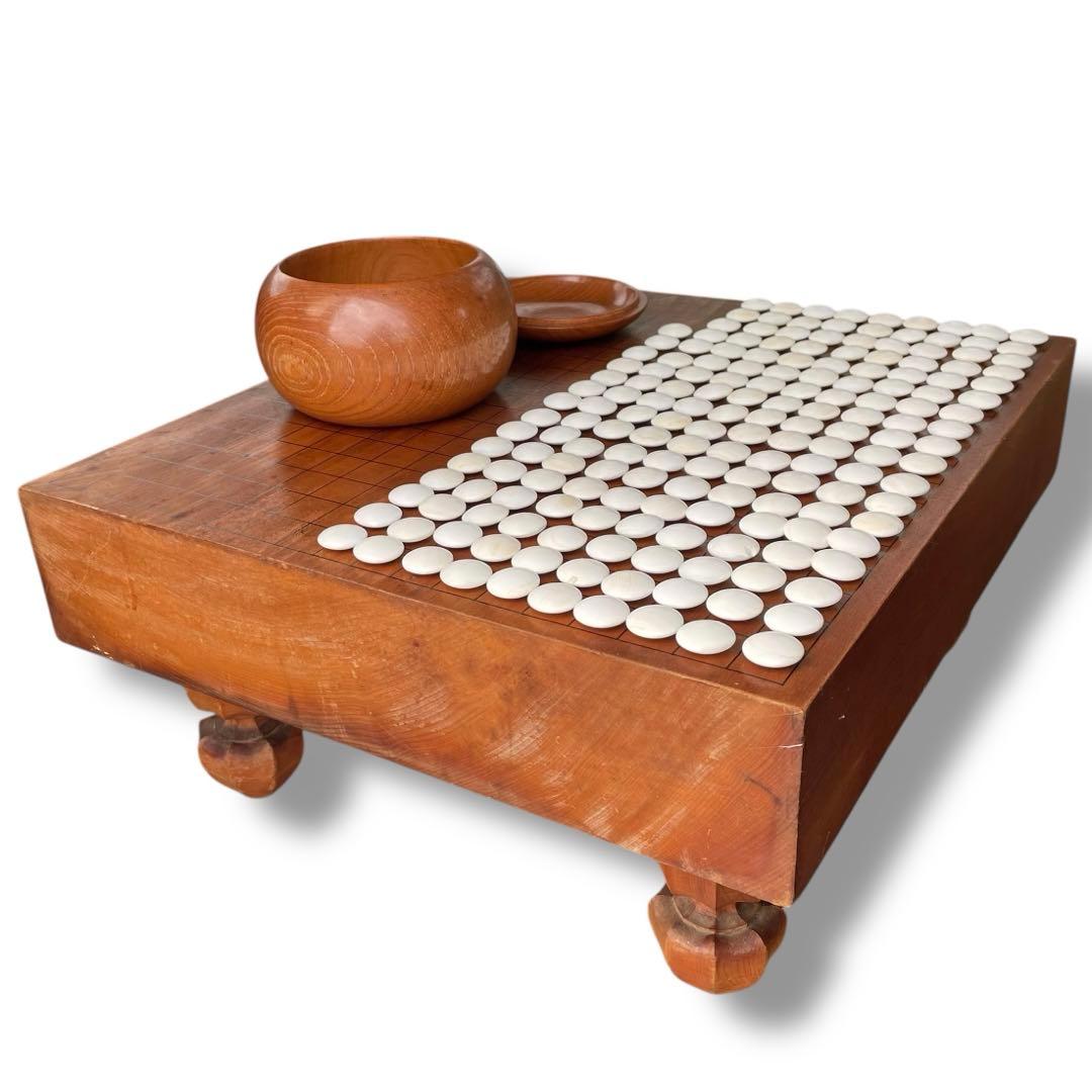 高級囲碁盤 囲碁盤 高級碁石 本蛤碁石 那智黒石 碁笥 へそ有り セット