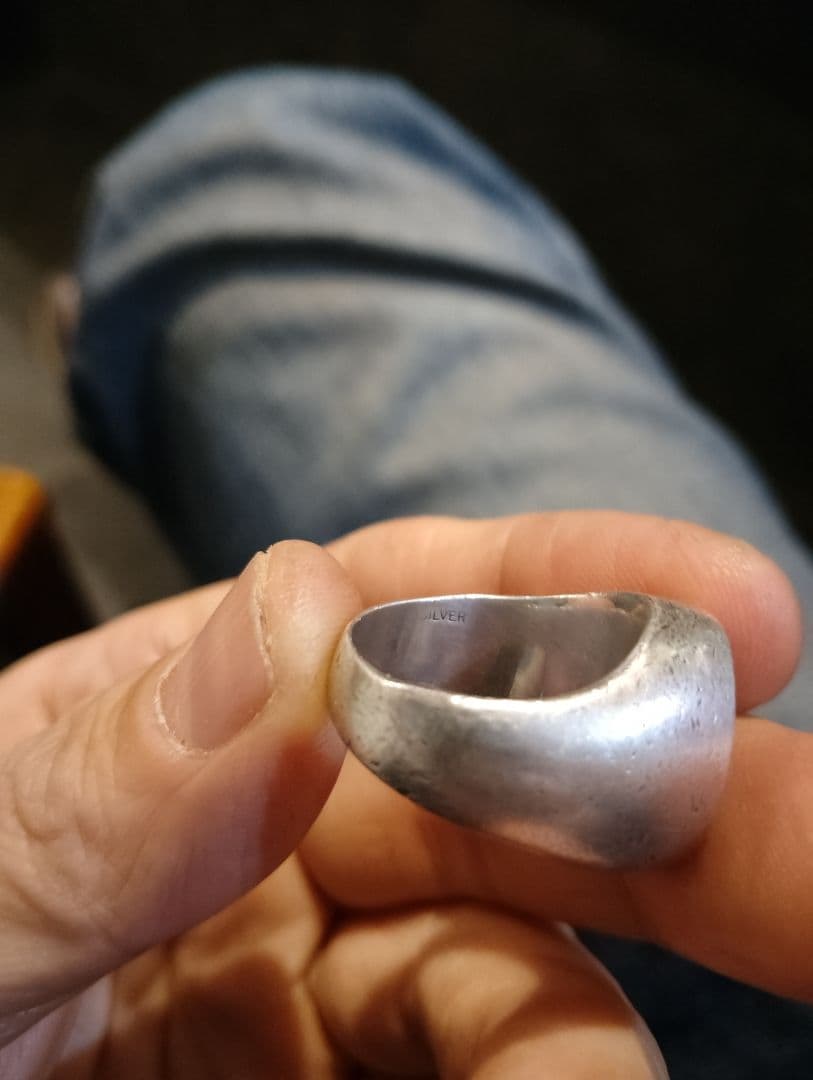 プ*ル様 銀無垢　廃盤品DRY BONES Two Face K18 リング無垢