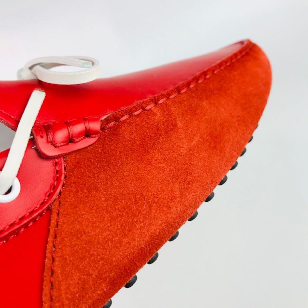新品未使用★TOD'S・レザー切替 サイドロゴ ドライビングシューズ(10.5)