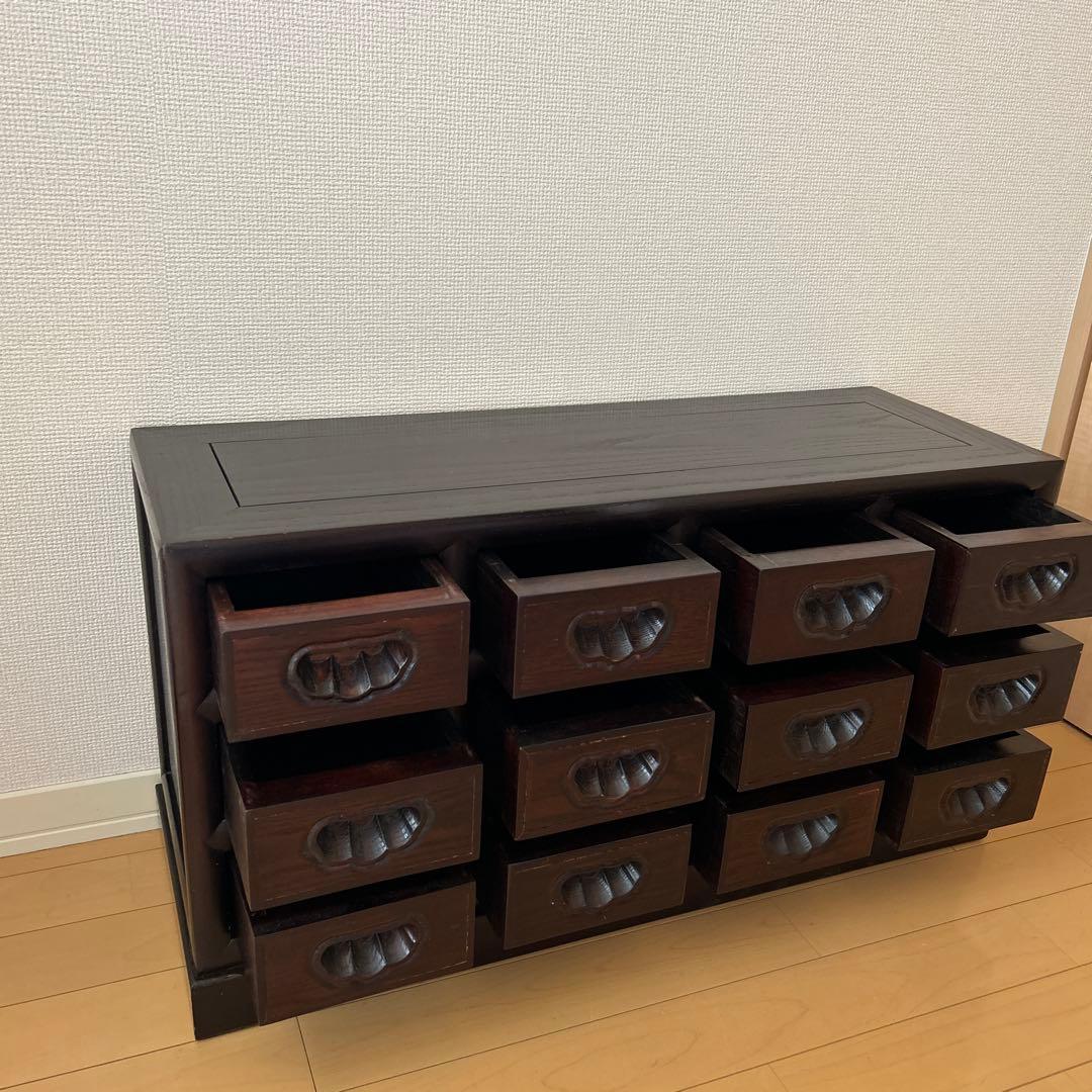 薬棚 薬箪笥 アンティーク 美品 漆塗り