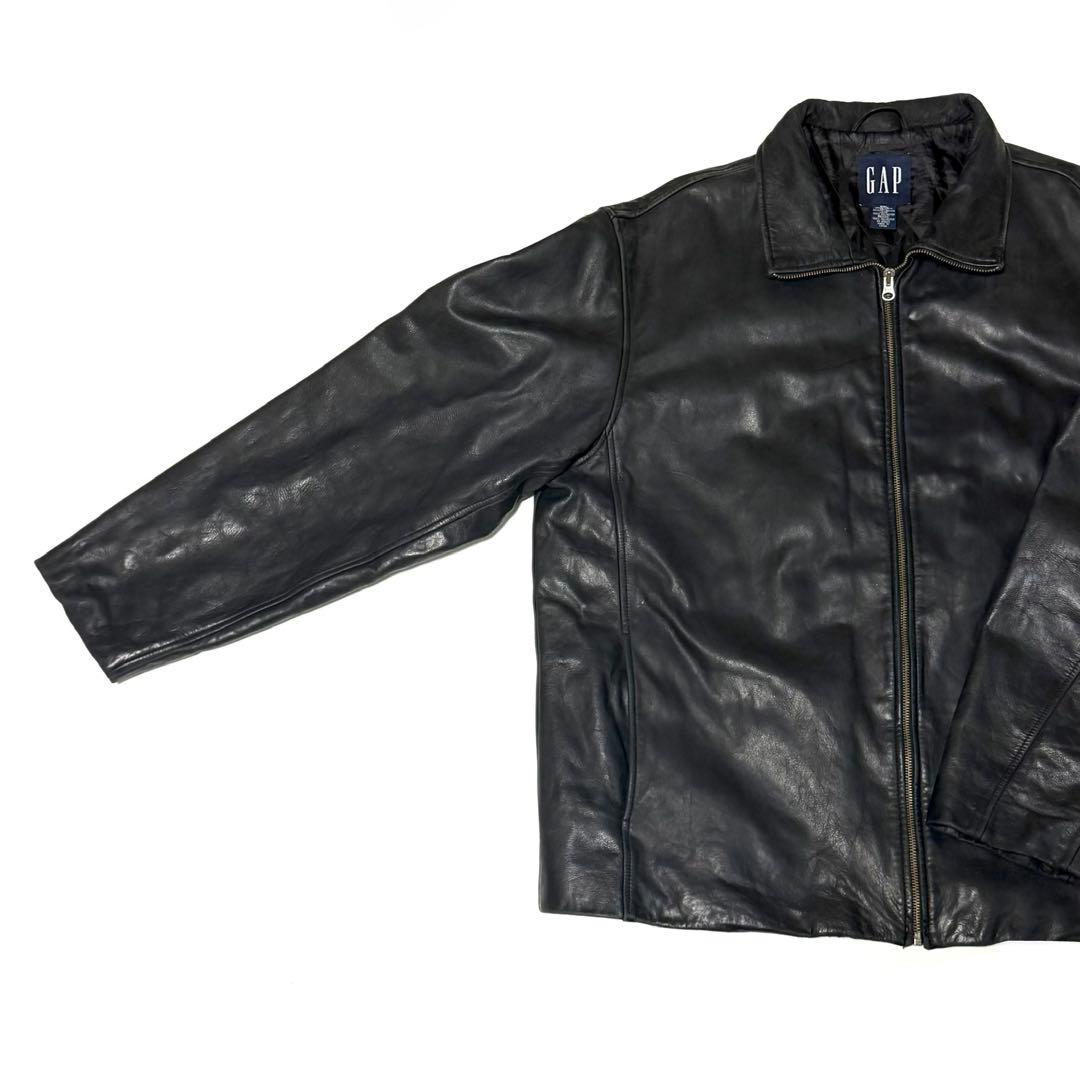 90s OLD GAP 本革 レザージャケット 2XL 希少サイズ 紺タグ - メルカリ