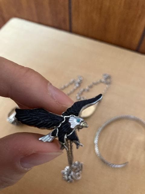 インディアンジュエリー シルバー リング バングル ネックレス インレイ