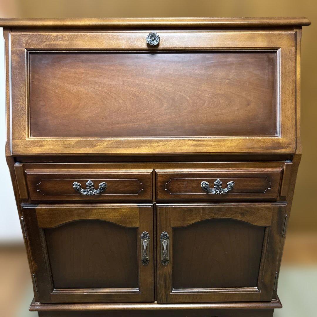 カリモク　木製ブラウン文机 カリモク 木製ブラウン文机