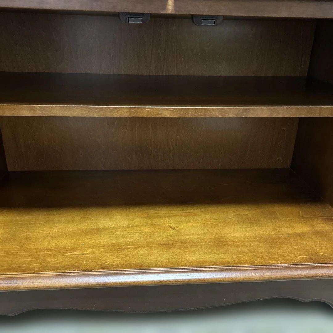 カリモク 木製ブラウン文机