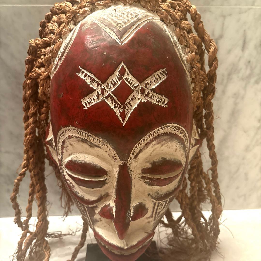 西アフリカアンティーク コンゴのチョクエ族とてつもない存在感の仮面