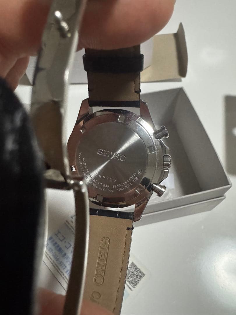 SEIKO 1/5秒クロノグラフ クオーツ 腕時計SBTR021