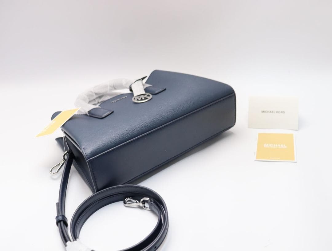 新品 マイケルコース RUTHIE サフィアーノレザー 2way ショルダー 紺