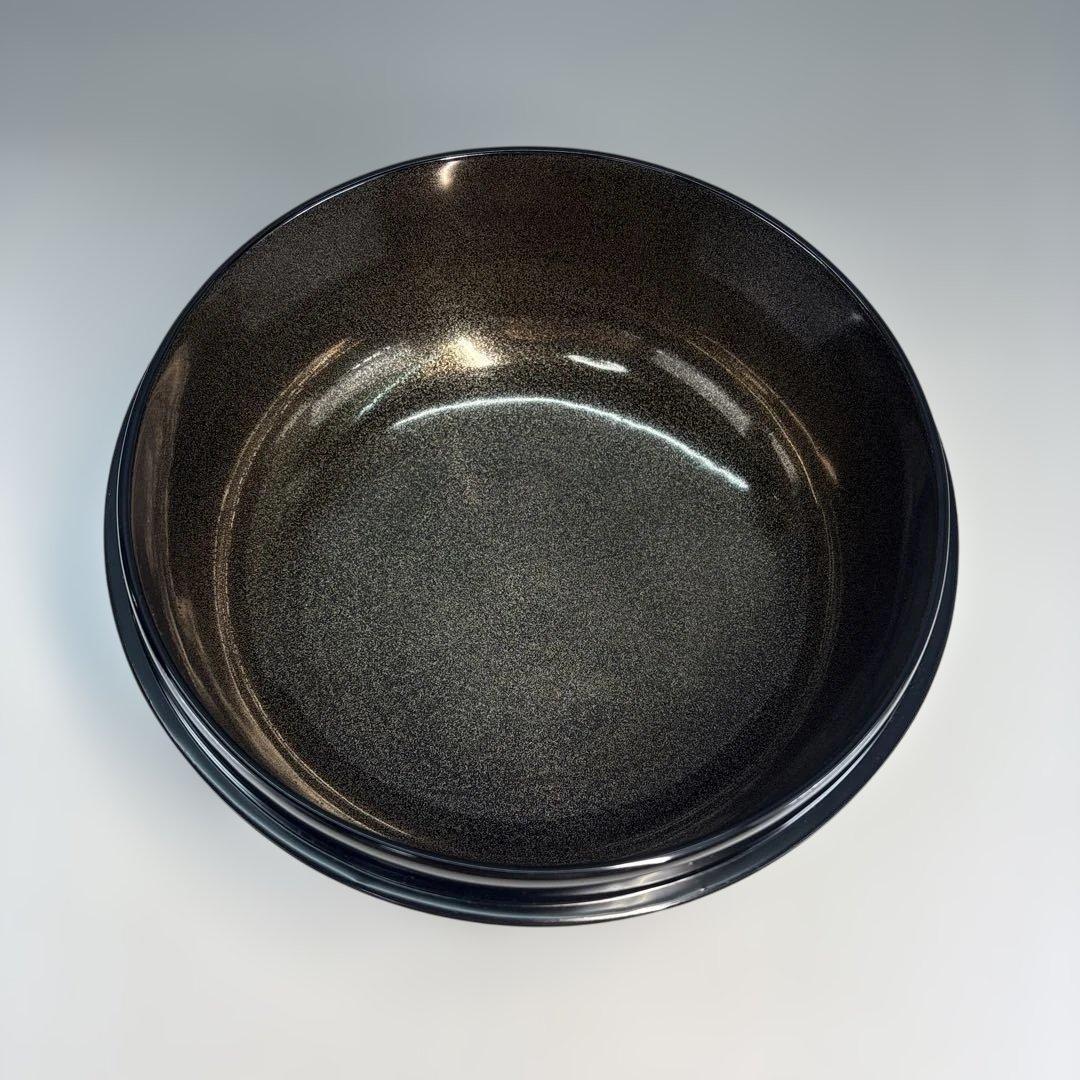 【中古品】輪島塗食籠 蒔絵「玉峰」塗師「静峰」髙台寺蒔絵 外黒塗内銀梨地（共箱）