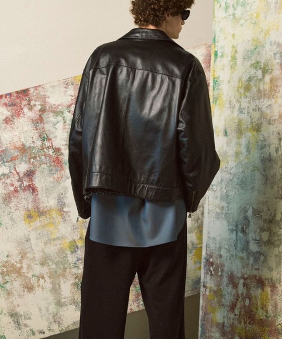 25AW】メゾンスペシャル 新作レザーライダース 黒 未使用 39,