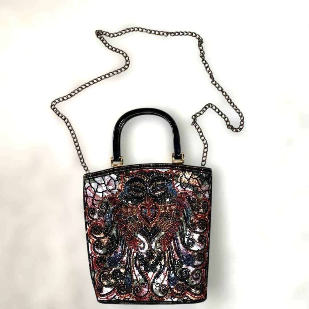 香鳥屋 ビーズバッグ パーティバッグ 和装バッグ 結婚式 ドレス