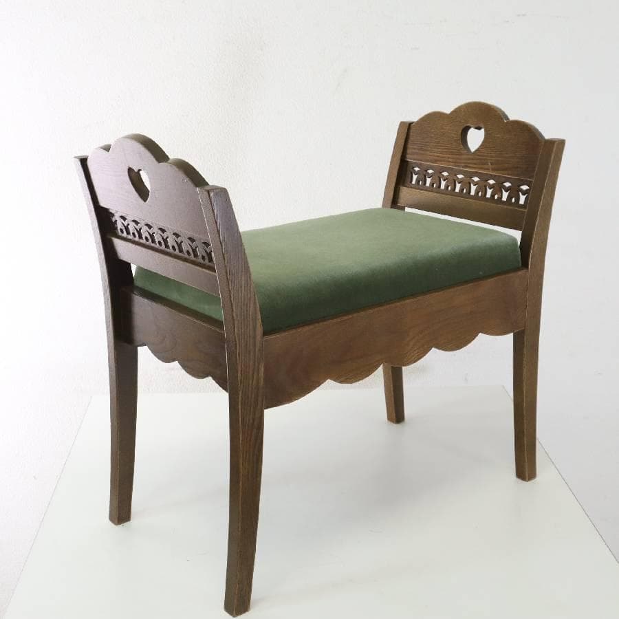 パリの雑貨屋 F-174 エントランススツール 木彫りレース アンティーク調