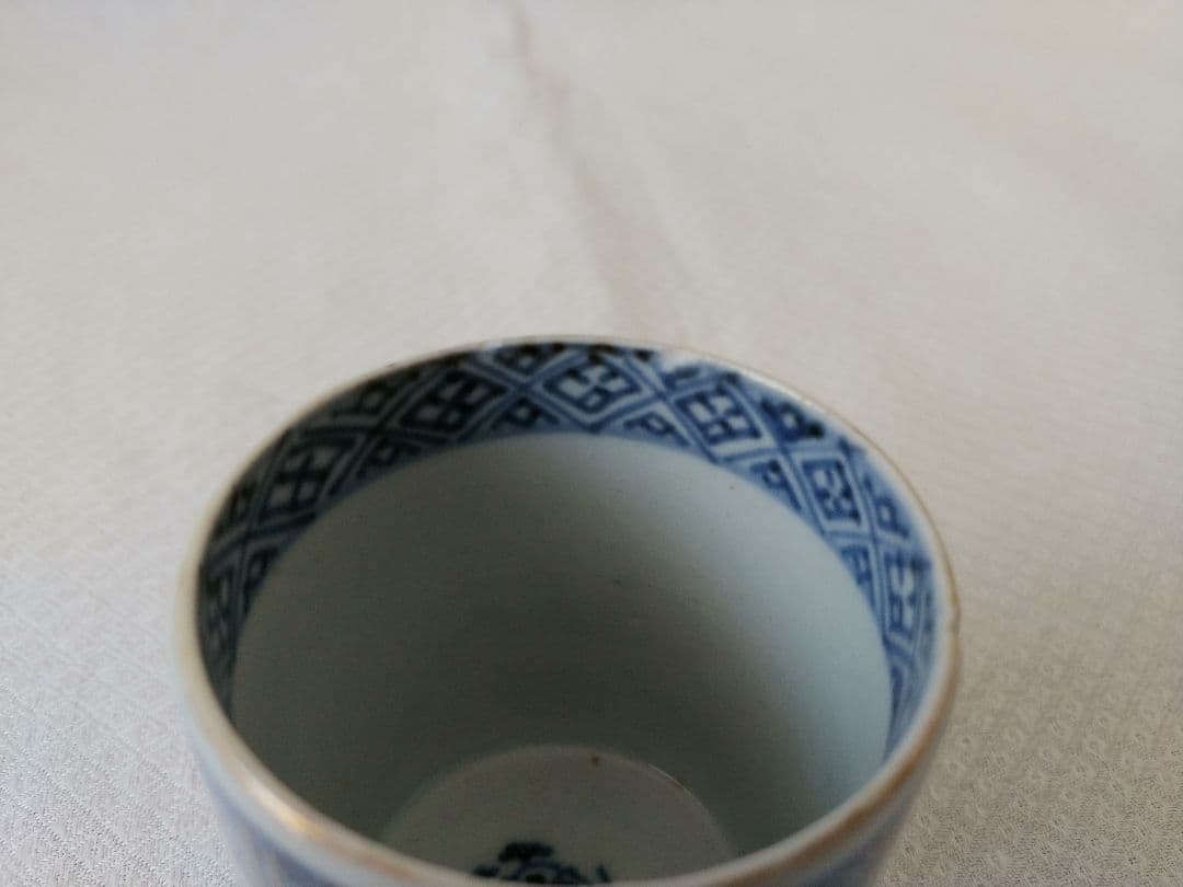 てっさい堂 猪口 古伊万里 染付 シルバー セット B (トレイ含まず)