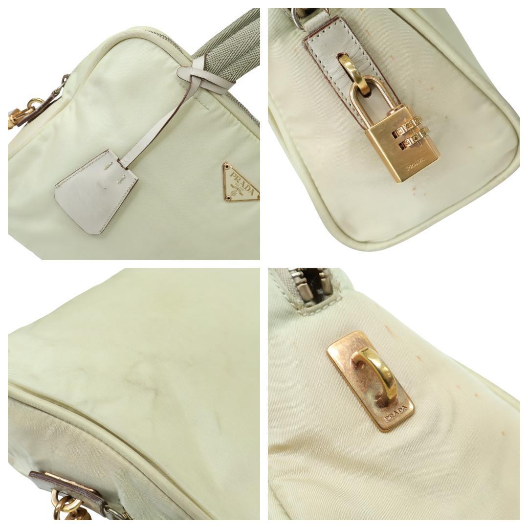 良品 PRADA プラダ ハンドバッグ 三角ロゴ 白タグ ナイロン 正規品