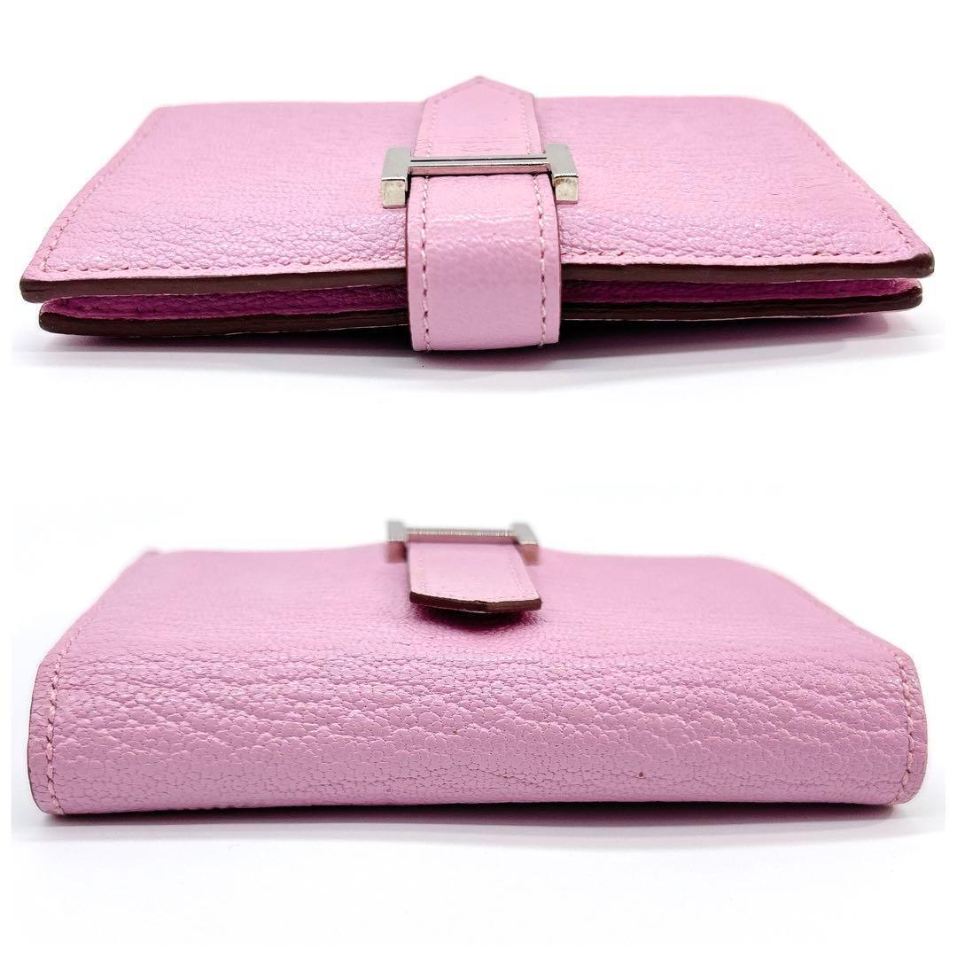 極美品 エルメス ベアンミニ カードケース ケース ミニ財布 ピンク