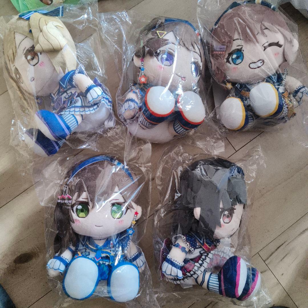 グッスマ バンドリ Poppin'Party ぬいぐるみ 5種 コンプセット｜