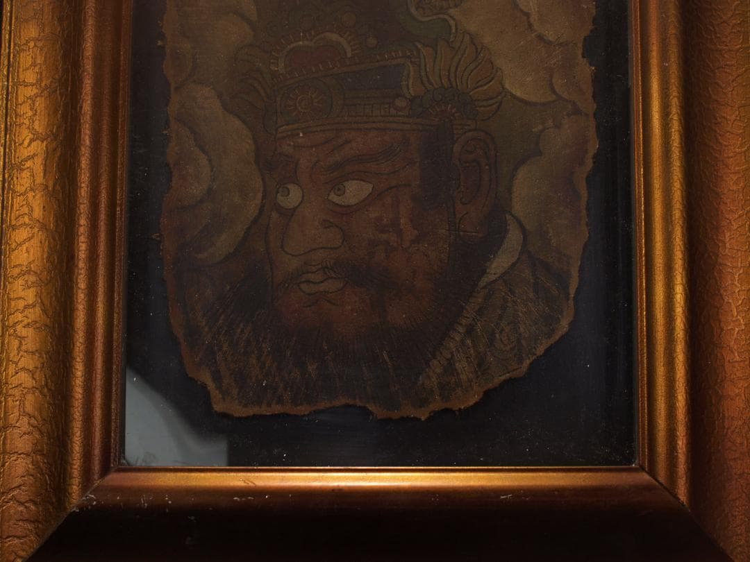 骨董市掘り出し品 中国唐時代 敦煌莫高窟壁画 彩絵AK1947A7-2