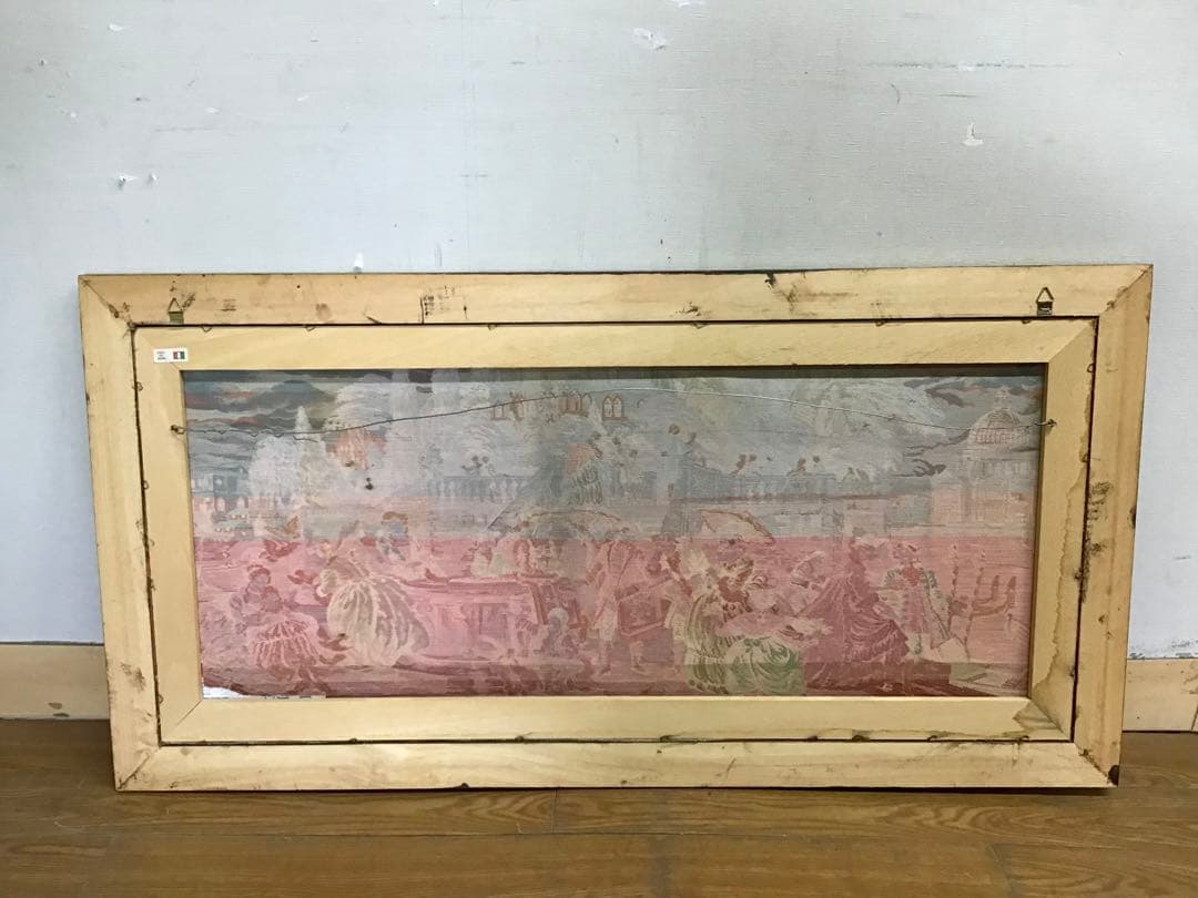 管179☆イタリア製☆ゴブラン織☆額絵