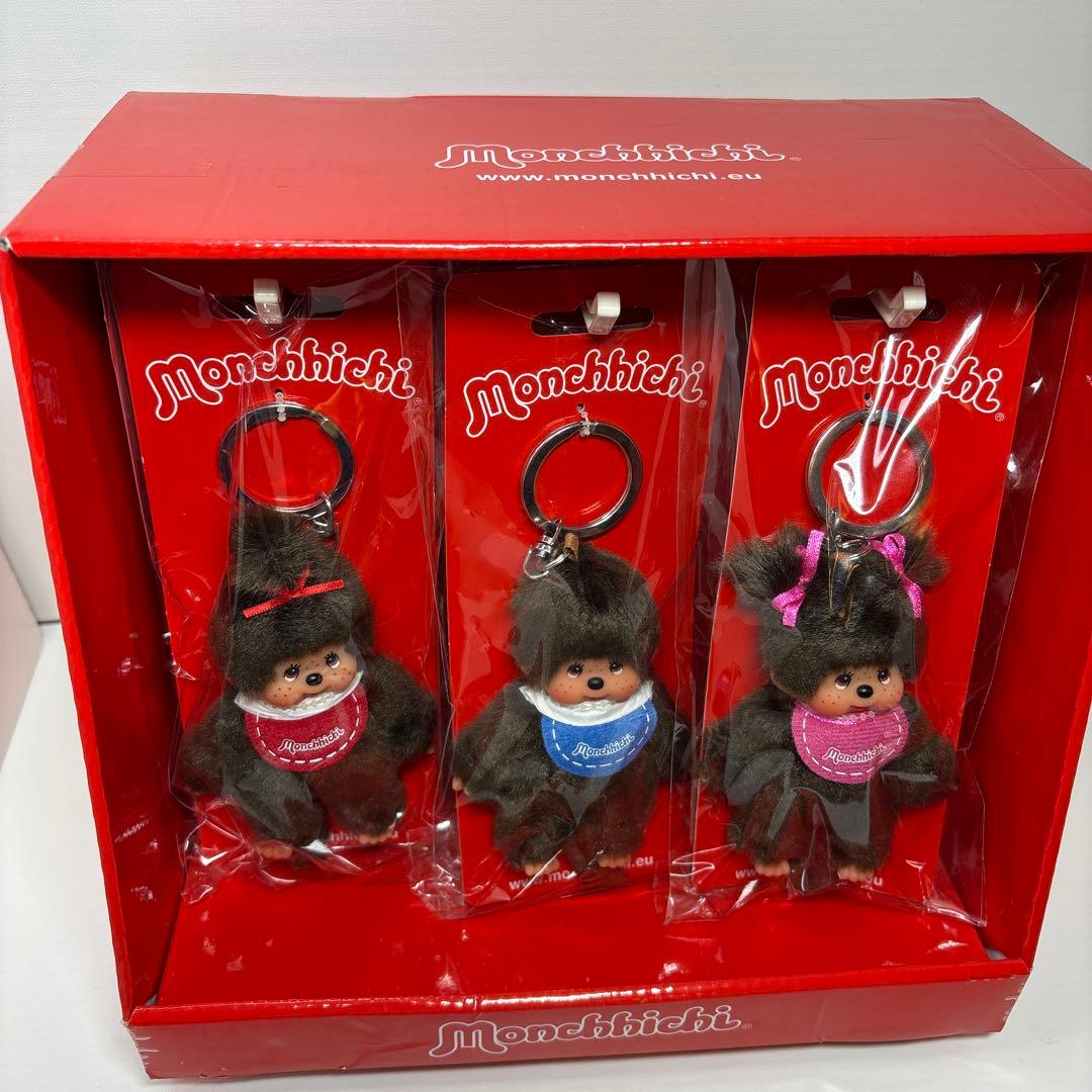 EU限定 2018年 モンチッチ キーホルダー 計3個&ディスプレイボックス付き