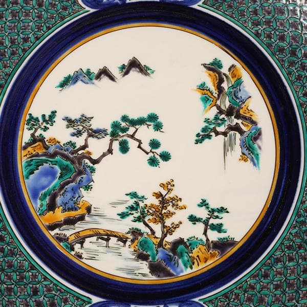 九谷焼【北村隆　造】◆飾り皿◆竹隆窯【抹茶碗・茶器・茶道具】