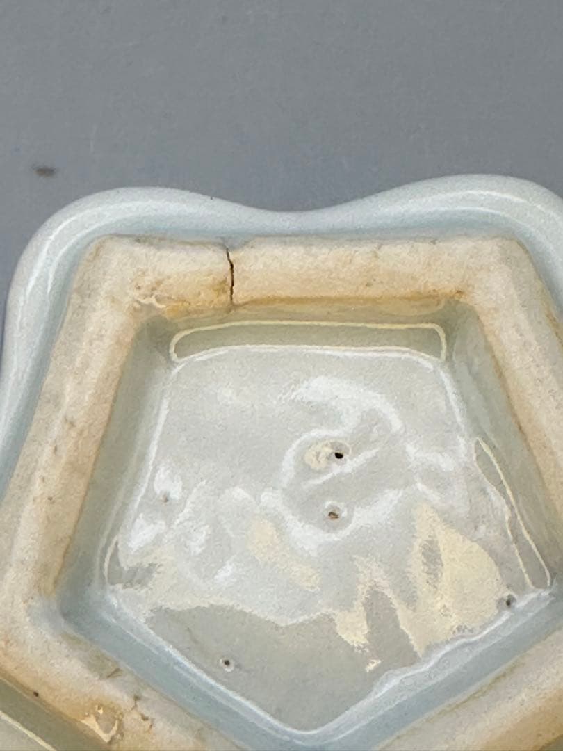 茶道具 香合 高橋道八 染付桔梗