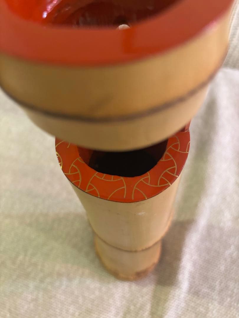 共箱あり】竹製 花入れ 一重花入 茶道具 朱塗り - メルカリ