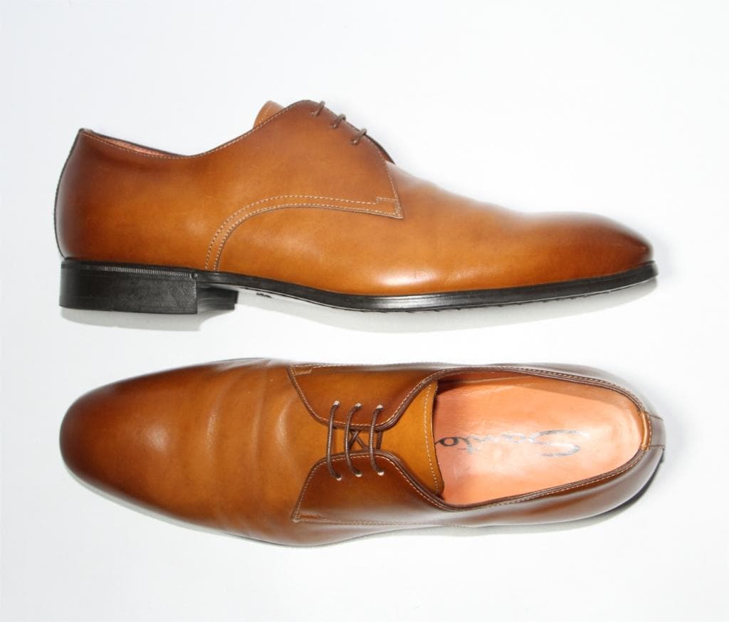 じ*ん様 SANTONI サントーニ プレーントゥ ダービー 15018 茶色