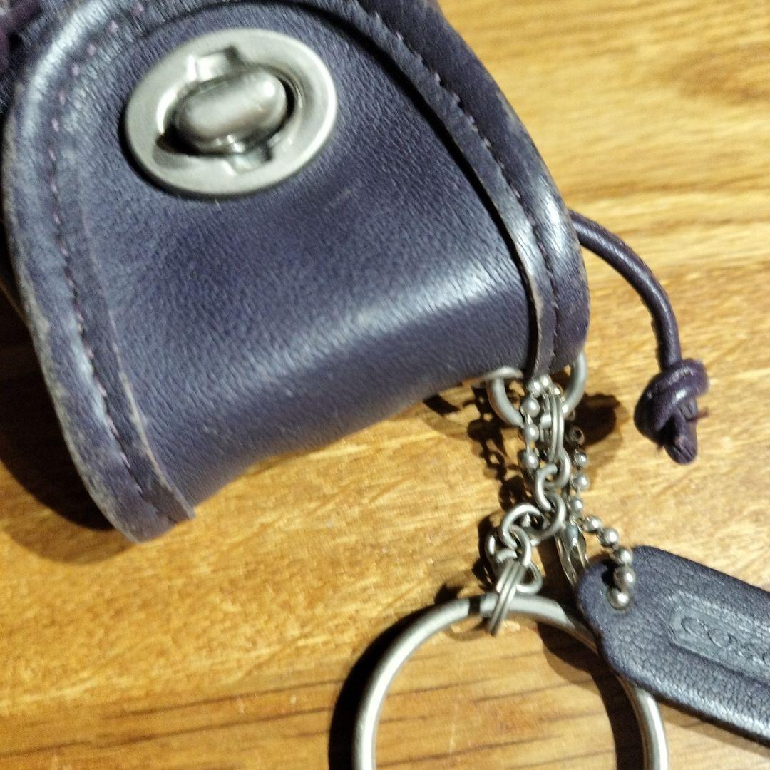 h*g様 COACH コーチ レザー ケース ダークパープル