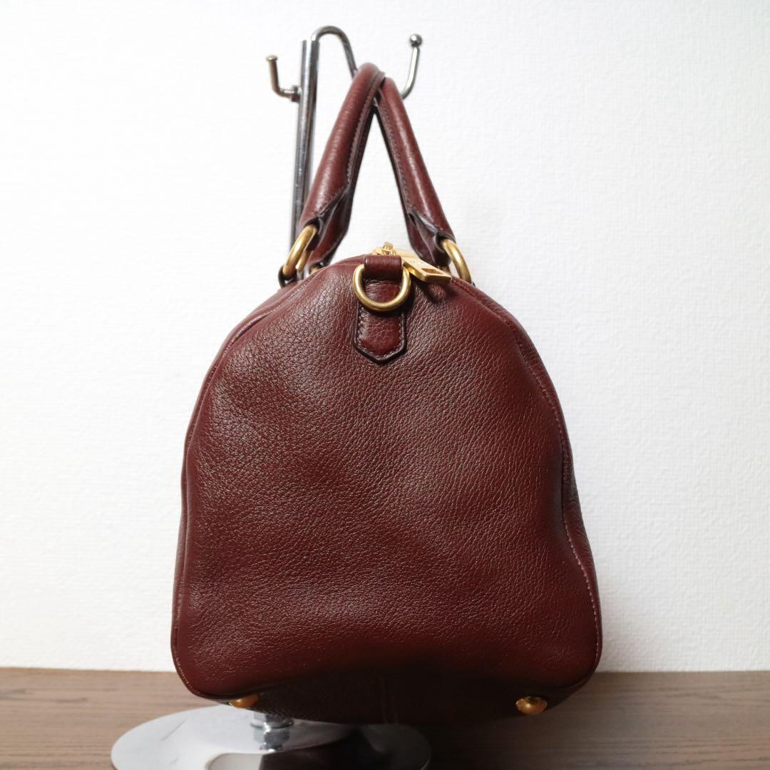 【極美品】 PRADA ダイノレザー ボストンバッグ ショルダーバッグ ギャラ