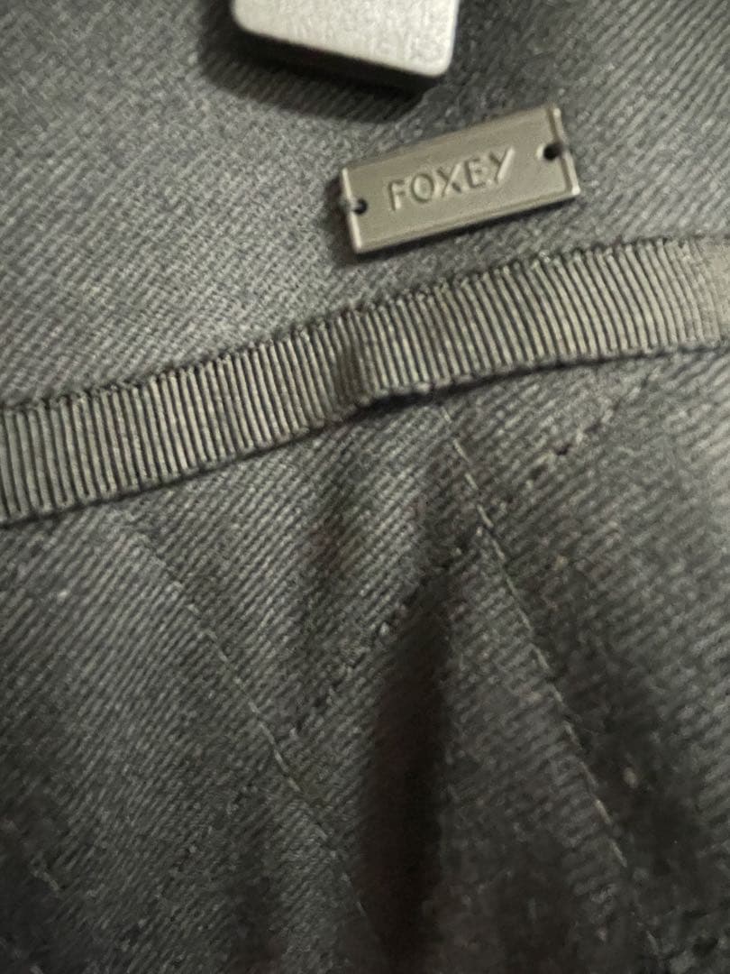 フォクシー キルティングスカート 43043 クロス リリー ブラック