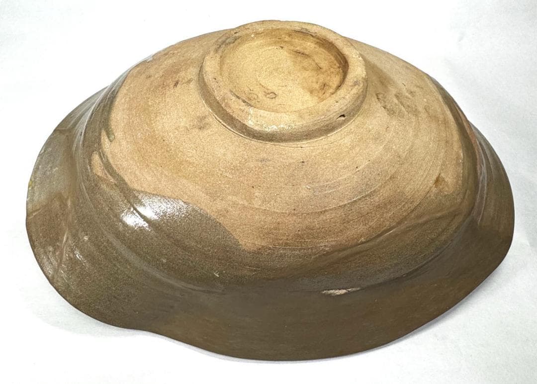 古唐津 絵唐津特大鉢 約3kg 時代物 発掘品 ウブ品 古美術 WWTT117