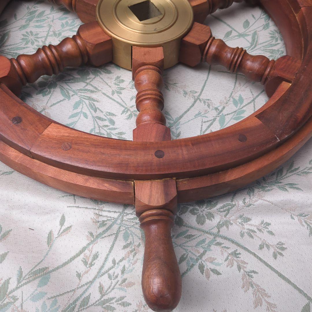 木製 舵輪 直径約60cm