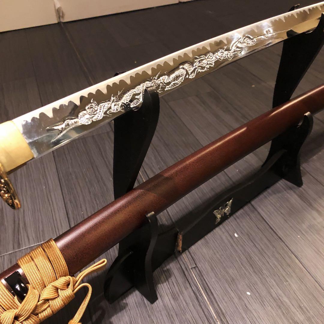 高級模造刀　居合刀　優波紋　茶拵え