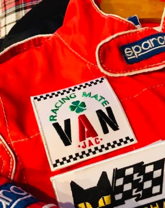 値引VANレーシングメイト刺繍スポンサードワッペン7.5cmくらい貴重
