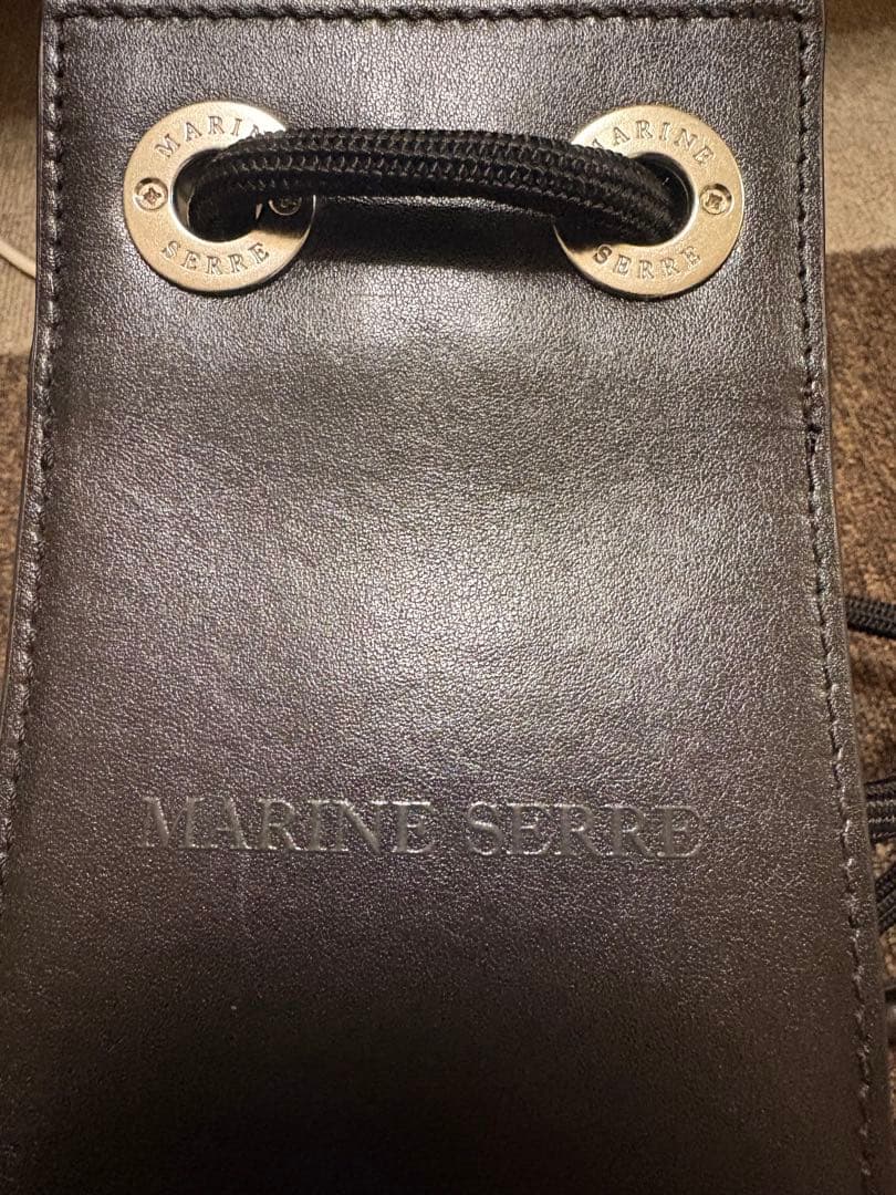 【⭐︎⭐︎！！】 MARINE SERRE ブラックレザー ハンドバッグ