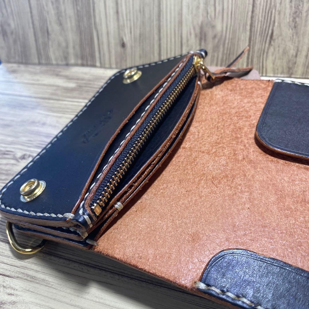 ミドルトラッカーウォレット丘染め（茶芯）カードケース付き限定品　3