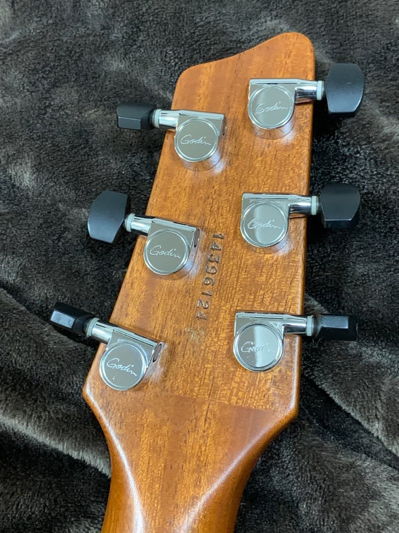 ギター GODIN LGXT Trans Blue Flame AAA SF