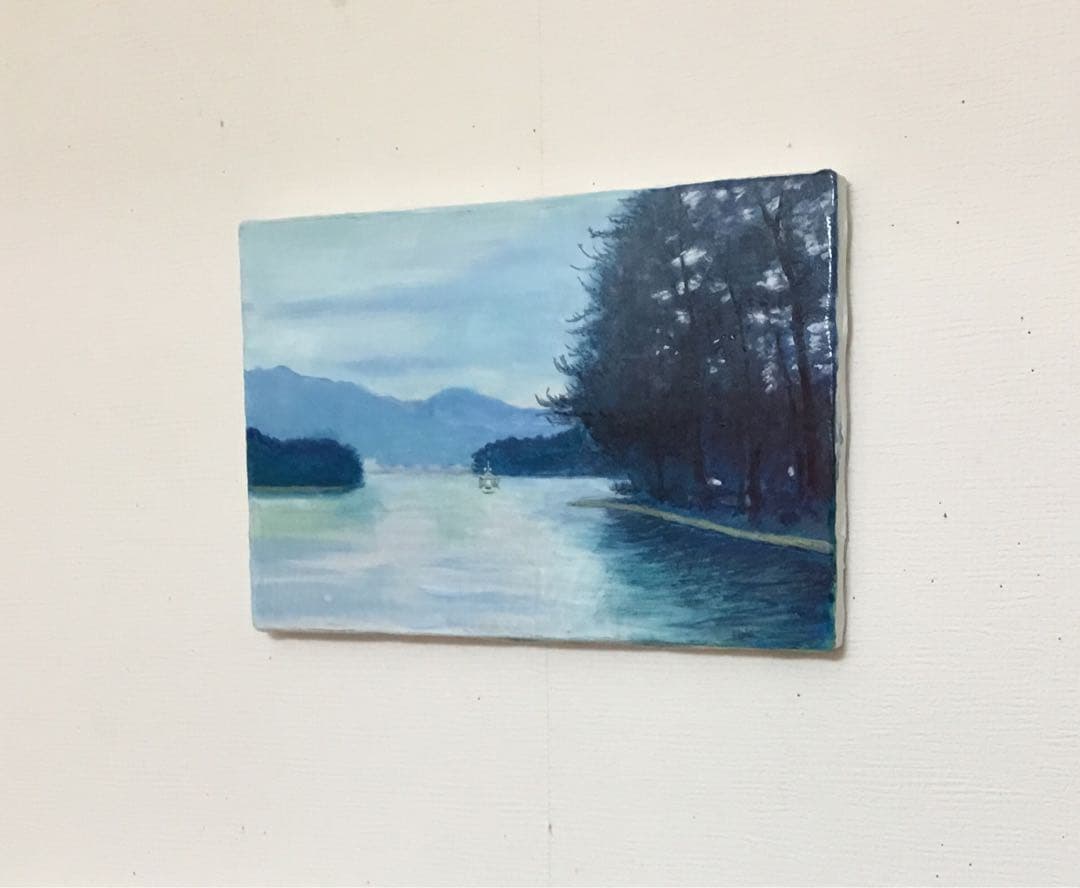 油絵「雨上がり」P4号