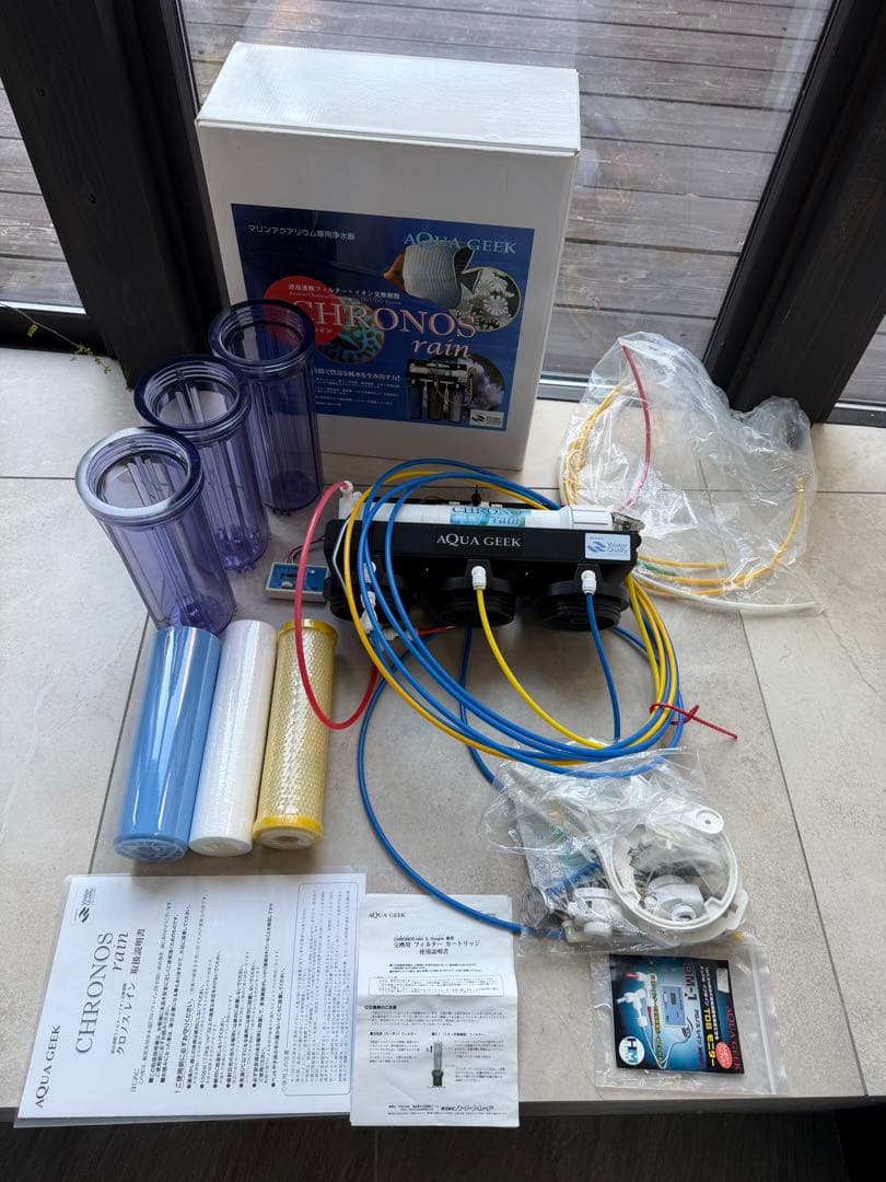 クロノスレイン　アクアギーク　説明書、箱あり　TDSモニター付　カートリッジ新品 アクアギーク クロノスレイン RO水 TDSメーター モニター付き 海水水槽