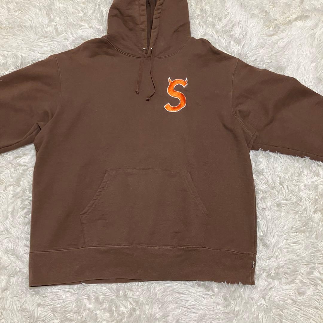Supreme S Logo Hooded ツノ ブラウン L