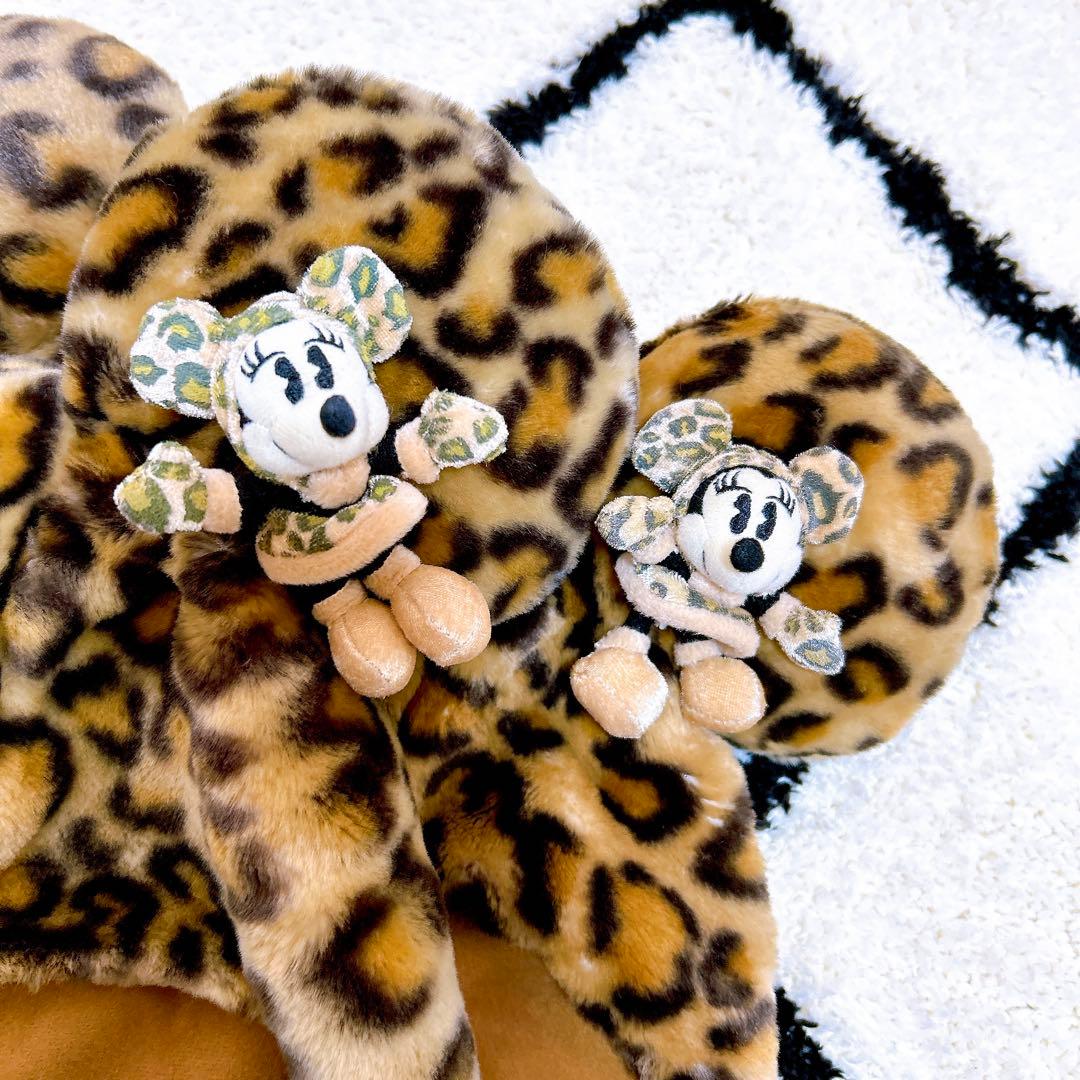 東京ディズニーリゾート ヒョウ柄ミニーファンキャップ 2個セット ペア