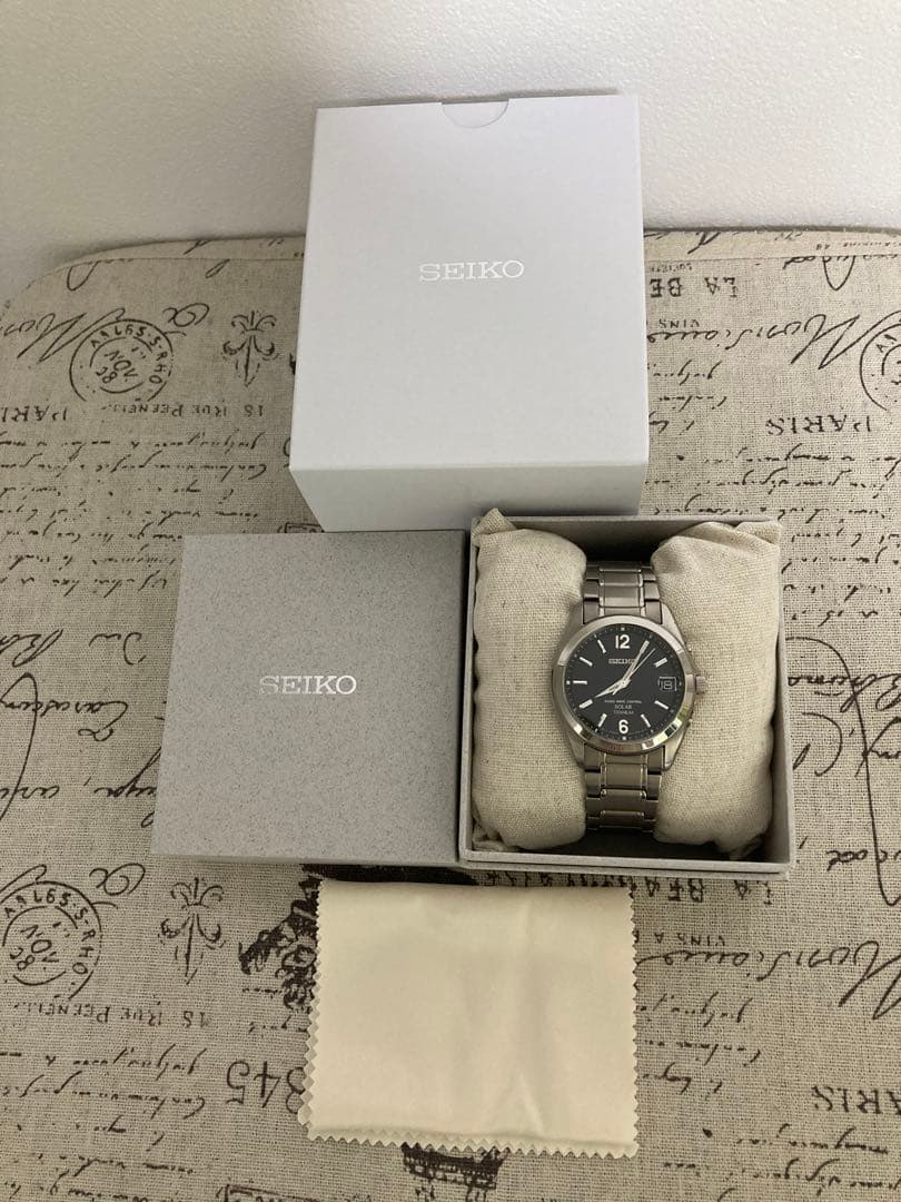美品！ SEIKO セイコー チタン 電波 メンズ フルコマ sbtm229