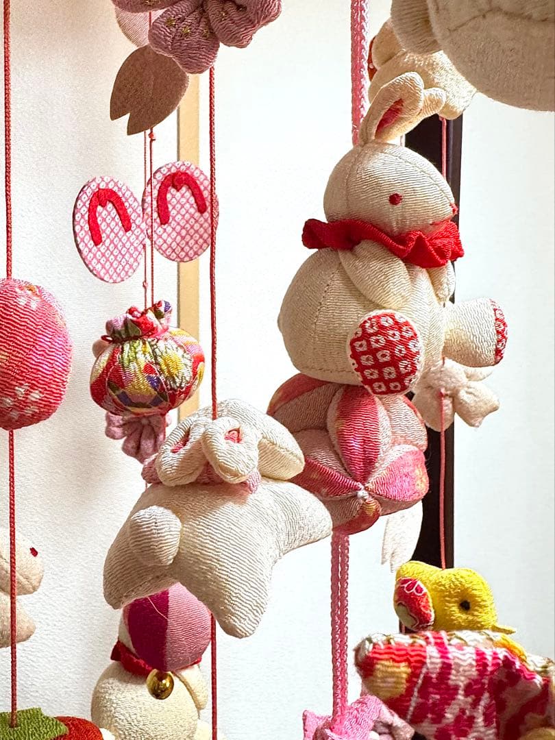 吊るし雛 120㎝ 雛飾り うさぎ つまみ細工 つるし雛
