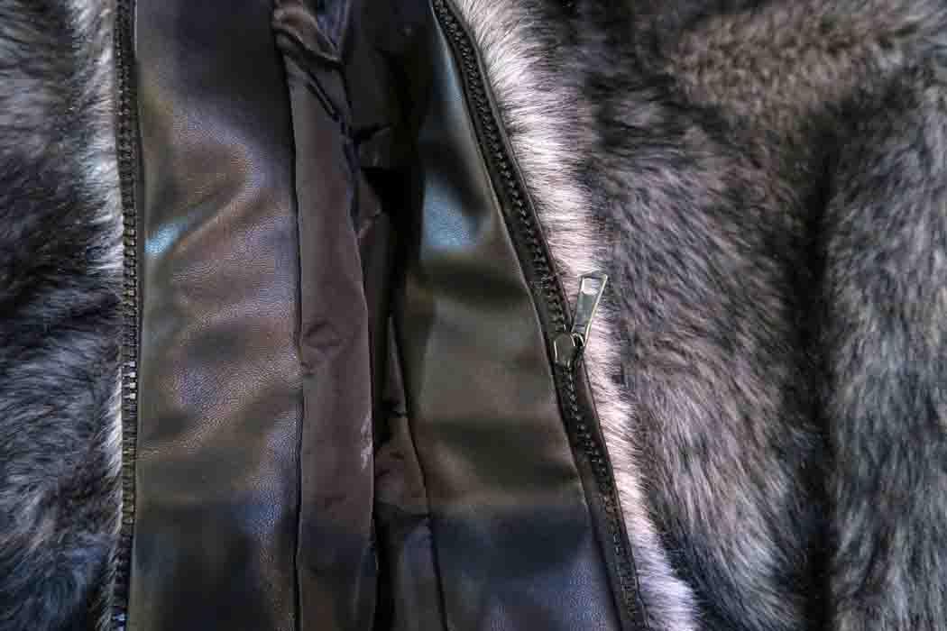 L ファー ブルゾン 大きなサイズ グレー ロック ロカビリー ヴィジュアル系