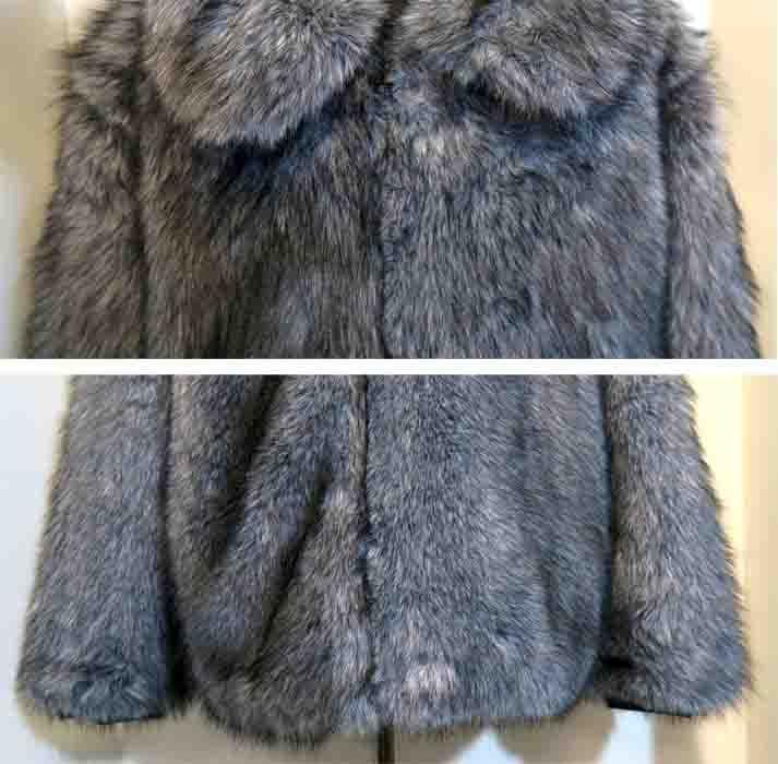 L ファー ブルゾン 大きなサイズ グレー ロック ロカビリー ヴィジュアル系