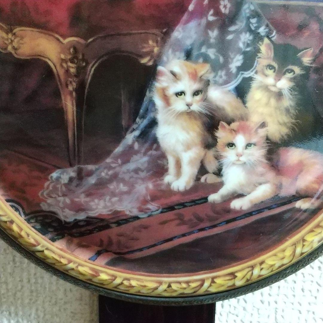 希少 マイセン 猫 壁掛け 飾り絵 プレート アンティークフレーム 003