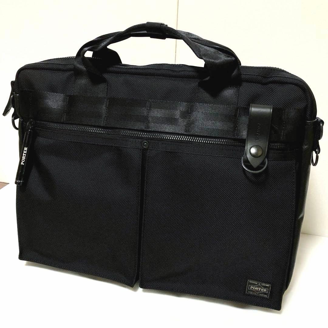 新品同様✨現行タグ ポーターヒートビジネスバッグ2way A4可 黒 吉田カバン