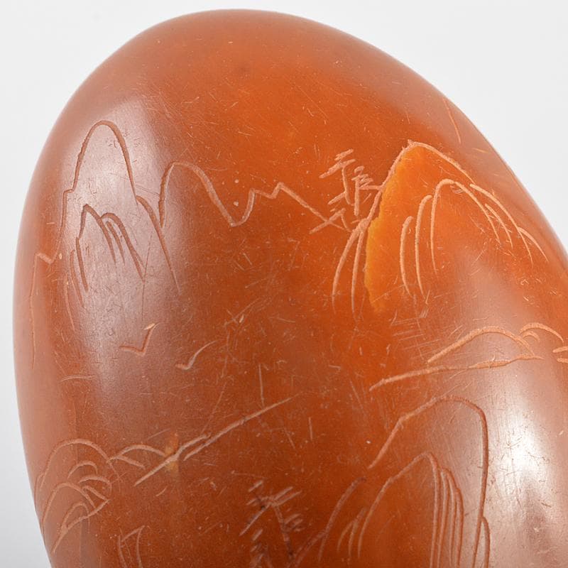 中国 玉石彫刻 山水人物刻 紙鎮 置物 C R5926 - メルカリ