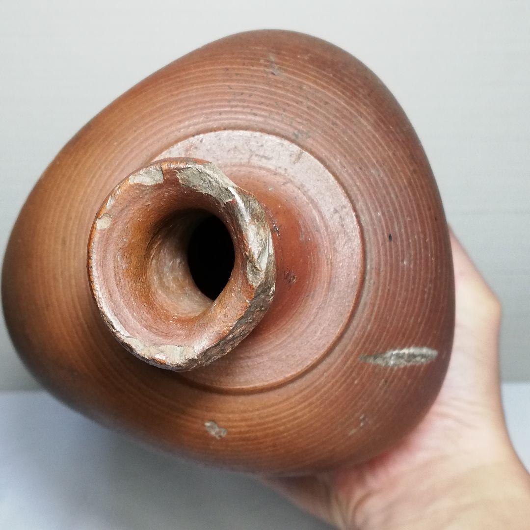 江戸末期 古備前 人形徳利 布袋尊 備前焼 花入 酒器 フラワーベース