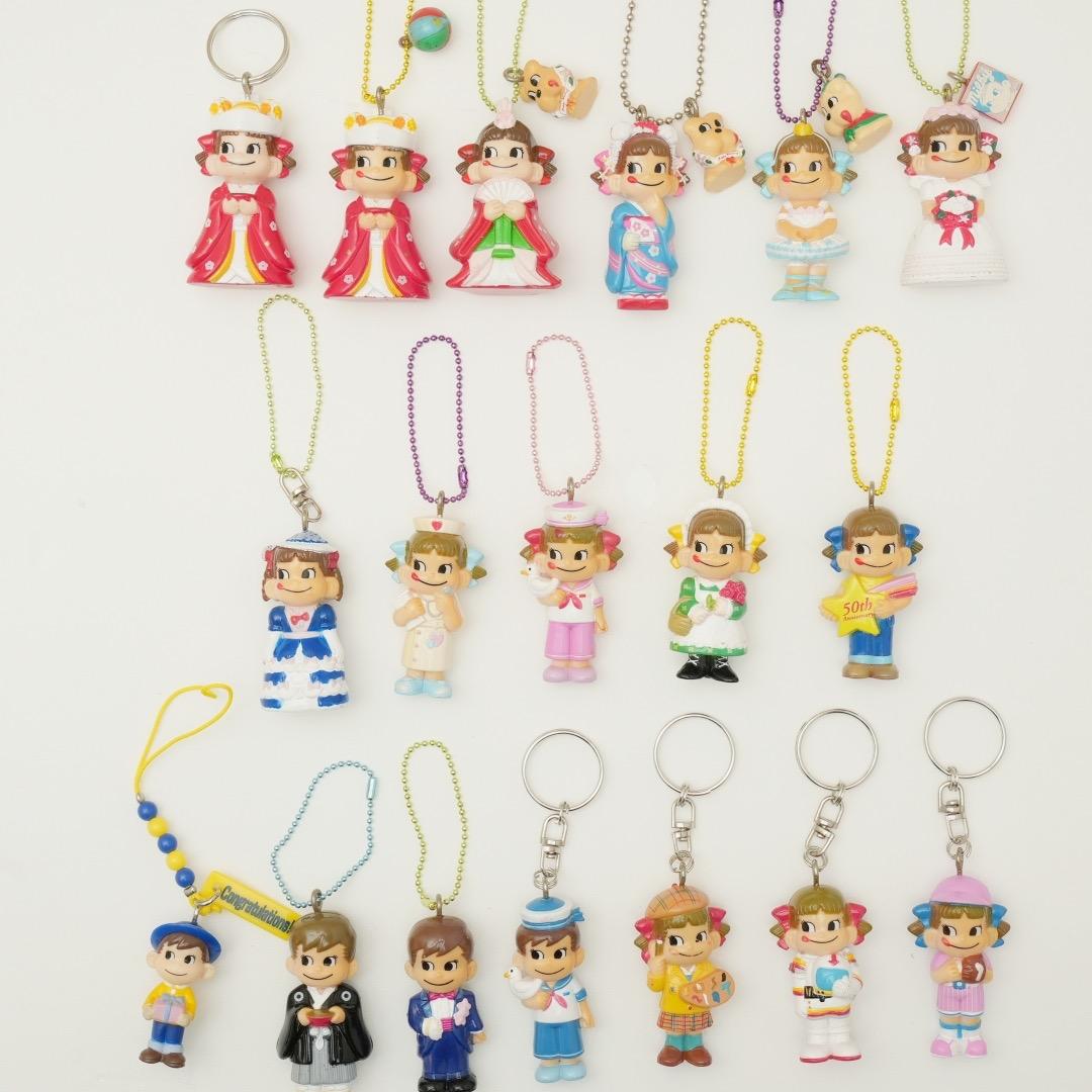 ペコちゃん ポコちゃん 18個セット キーホルダー 50周年記念 不二家