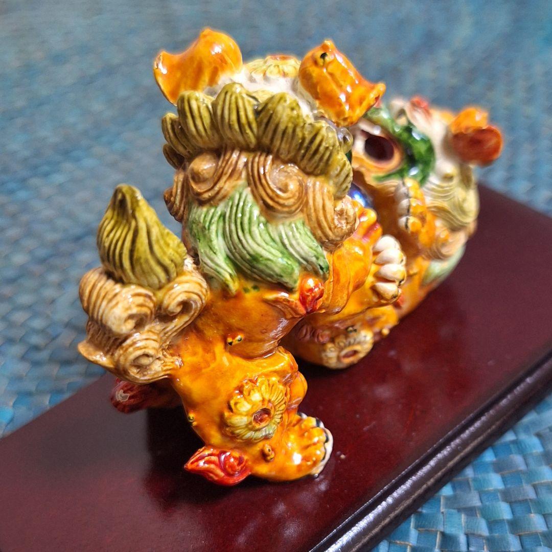 ☆専用☆ 台湾 玉獅子 獅子 置物 お土産 台湾雑貨 カラフル獅子 土台